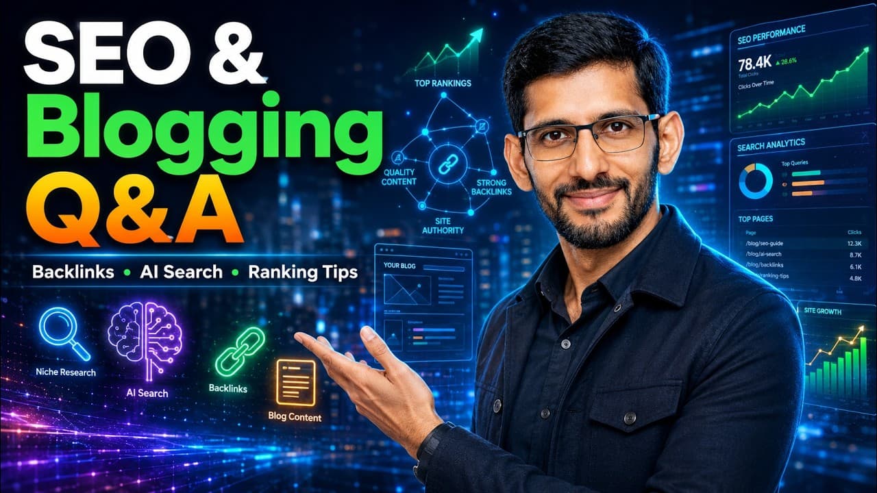 SEO & Blogging Q&A Session | Backlinks, Guest Posting, AI Search & Ranking Tips